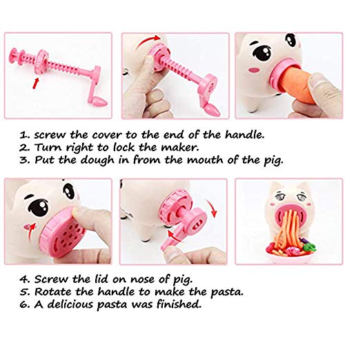 ZXYWW Herramientas De Plastilina para Niños, Juego De Creaciones De Cocina De Masa De Bricolaje, Set De Helados Y Pastas para Niños Y Niñas De 3 Años En Adelante