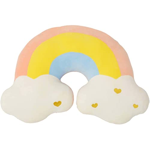 3 unids arco iris con forma de almohada Casa decorativa de peluche de peluche creativo multicolor Cojín Arco en forma de peluche de peluche Sillones Sillones Pillows Girls Kiss Gif Cama Cordillo Almo