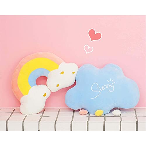 3 unids arco iris con forma de almohada Casa decorativa de peluche de peluche creativo multicolor Cojín Arco en forma de peluche de peluche Sillones Sillones Pillows Girls Kiss Gif Cama Cordillo Almo