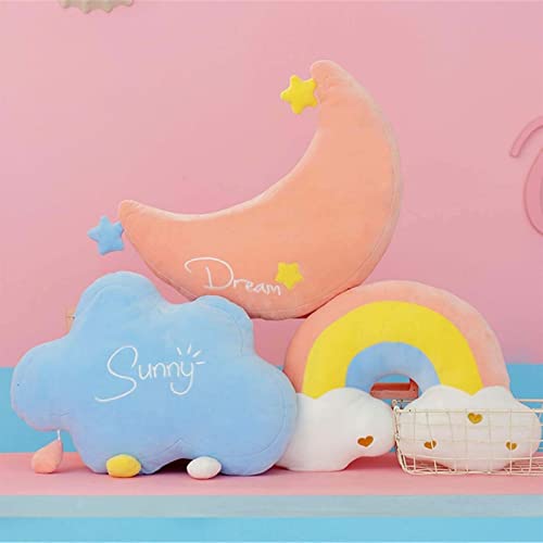 3 unids arco iris con forma de almohada Casa decorativa de peluche de peluche creativo multicolor Cojín Arco en forma de peluche de peluche Sillones Sillones Pillows Girls Kiss Gif Cama Cordillo Almo