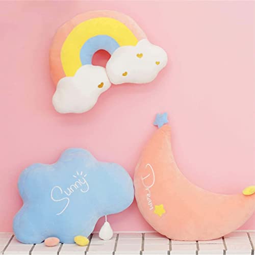 3 unids arco iris con forma de almohada Casa decorativa de peluche de peluche creativo multicolor Cojín Arco en forma de peluche de peluche Sillones Sillones Pillows Girls Kiss Gif Cama Cordillo Almo