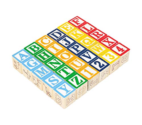 98304 Playset educativo de cubos de madera con animales letras y números 3x3 cm