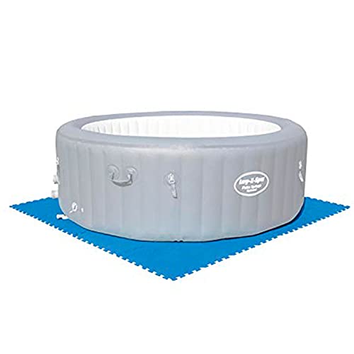 Acan Bestway - Protector de Suelo para Piscina, Set de 9 Piezas de 50 x 50 cm, Color Azul, 4 mm de Grosor. Tapete, Alfombra Puzzle Protectora