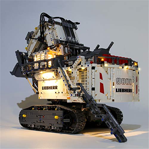 ADMLZQQ Iluminación LED Compatible con Excavadora Liebherr R9800, Conjunto de luz LED para Lego 42100 Bloques de construcción Modelo (Solo Luz incluida)