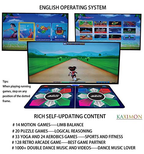 Alfombra de baile para niños, regalos de cumpleaños para niño y niña, equipo de juego suave con sistema operativo inglés, almohadilla de baile Plug and Play con receptor inalámbrico