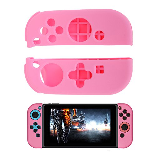 Amazingdeal365 Gamepad Funda de Silicona Protectora para Nintendo Gaming Console Switch (rosa)