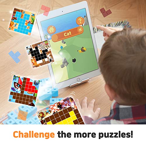 AniBlock puzzle challenger - diversión y forma creativa bloques stem juguetes para los niños, niños y niñas, de edades entre 4 y arriba, aplicación compatible interactivos realidad aumentada edición 1