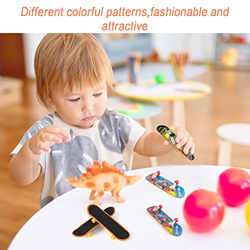 Anruyi 15Pcs Mini Skates para Dedos Monopatines de Juguete para Dedos Mini Finger Skateboard para Niños Patinetas Dedo para Regalos(9.6x2.5x1.3cm,Color Aleatorio)