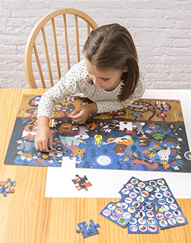 APLI Kids- Bosque Puzle Observation, 104 Piezas, Multicolor (18507)