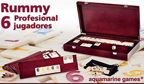 Aquamarine Games - Rummy profesional, 6 jugadores (Compudid cp009)