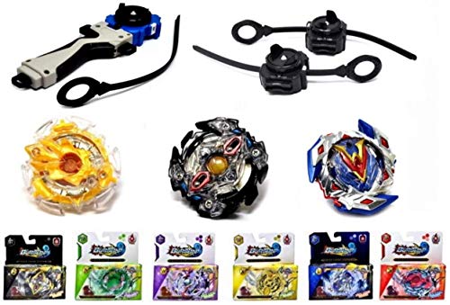 ARUNDEL SERVICES EU 3 x peonza Burst-Top con Conjunto Estadio 35x35cm Arena Hoja de Batalla giratoria Battle Blade Bey Spinning Force Top