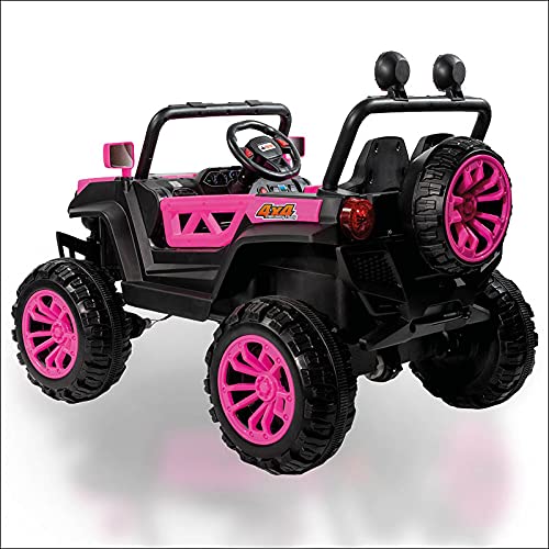 ATAA Buggy Rodeo 4x4 - Rosa - - Coche eléctrico para niños con tracción a Las 4 Ruedas, Mando Remoto, App móvil y Dos Asientos.