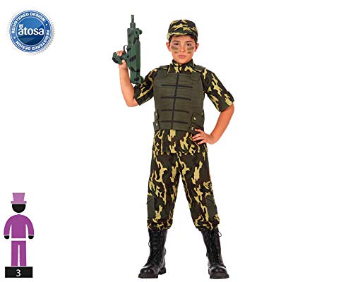 Atosa Disfraz Militar Niño Infantil Camuflaje 7 a 9 años