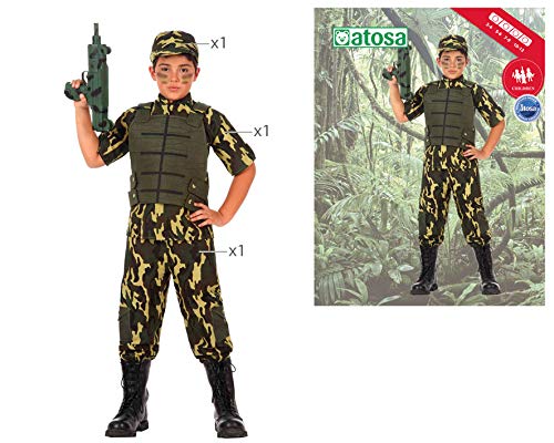Atosa Disfraz Militar Niño Infantil Camuflaje 7 a 9 años