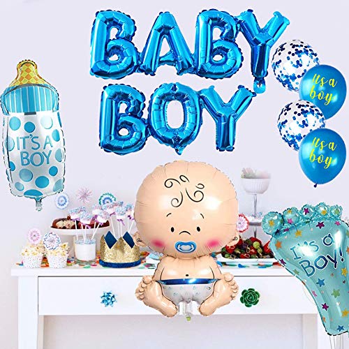 baby shower niños,Gender Reveal Decoration,Boy or Girl Party,Accessorios Baby Shower,niño Cumpleaños Baby Shower Decoración,globos de fiesta para baby shower,pancartas para baby shower