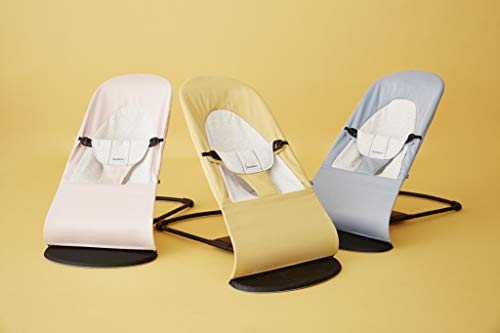 BABYBJÖRN Hamaca Balance Soft, Algodón/Jersey, Amarillo/Gris