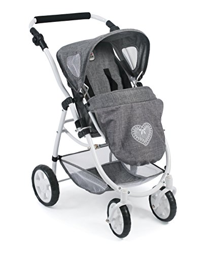 Bayer Chic 2000 638 76 Emotion - Cochecito para muñecas (2 en 1), color gris