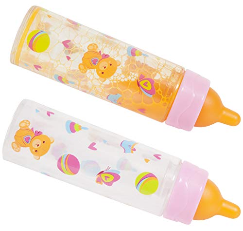 Bayer Design- Biberones mágicos para muñecas, Color Blanco/Naranja (79201AE)