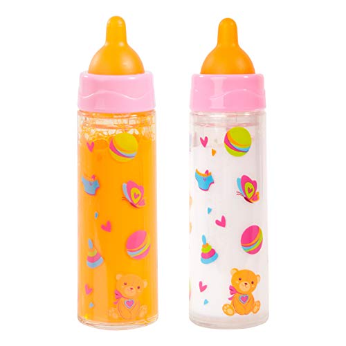 Bayer Design- Biberones mágicos para muñecas, Color Blanco/Naranja (79201AE)