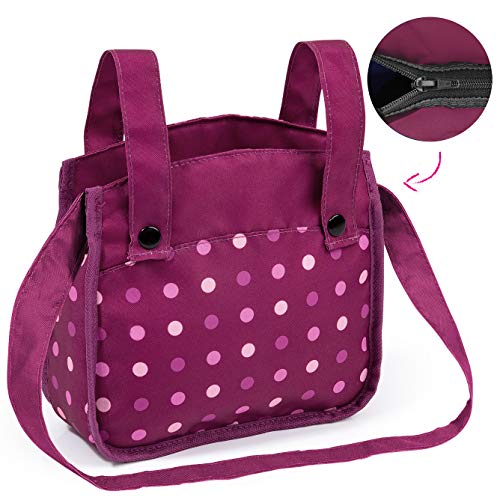 Bayer Design Design-18467AA 18467AA, Cochecito de muñecas, Carro Neo Vario, con Bolsa, Convertible, Plegable, Ajustable, Rojo con Hada, Color patrón