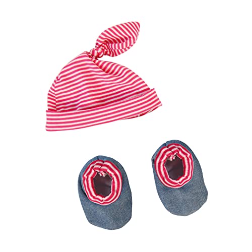 Bayer- Ropa para muñecas de 40-46 cm, Conjunto Vaquera, Color Azul, Blanco, Rosa (84618AA)