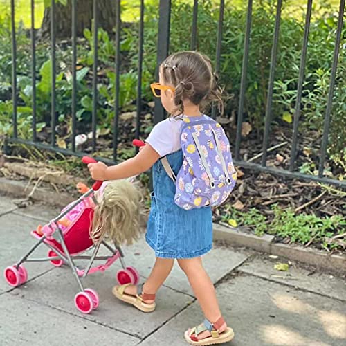 Bebamour - Mochila portadora de muñecas con 20 Accesorios para muñecas, alimentación de muñecas para bebés, Juego de Juguetes de baño para niños y niñas, Juego de rol