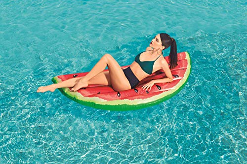 Bestway 43159 Colchoneta Hinchable, Diseños Surtidos (Modelo sandía y piña), Unisex Adulto, Multicolor
