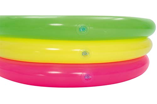 BESTWAY 51128 - Piscina Hinchable Infantil Summer 70 x 24 cm Estructura 3 Anillos y Suelo Hinchable Colores Para Niños Mayores de 2 Años Capacidad 41 Litros