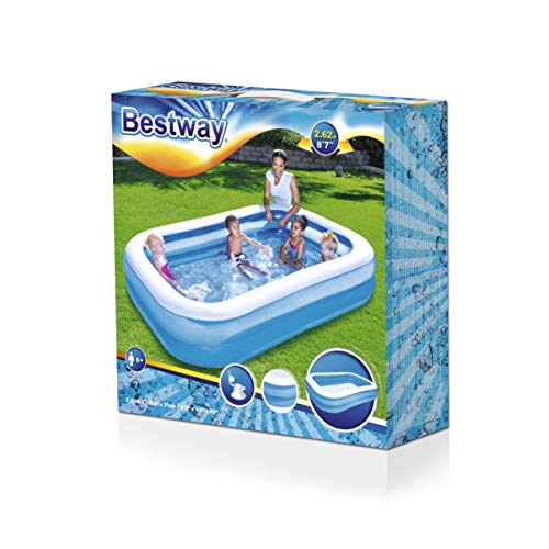 Bestway - Piscina Hinchable, Infantil, Azul , 262 x 175 x 51 cm