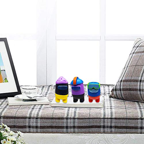 BESTZY Among Us Figuras en Miniatura 6PCS Among Us Figure Toy Entre Nosotros Juguetes Navidad DIY Figuras de Jardín Decoraciones Adornos de Mesa Escritorio Figuras de Juguete Lindas Colección
