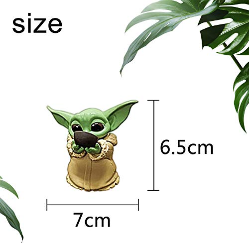 BESTZY Baby Yoda Toy 6 Figuras de Peluche para Bebé Baby Yoda Doll Figure Modelo de Acción para la Oficina o Los Niños