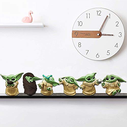 BESTZY Baby Yoda Toy 6 Figuras de Peluche para Bebé Baby Yoda Doll Figure Modelo de Acción para la Oficina o Los Niños