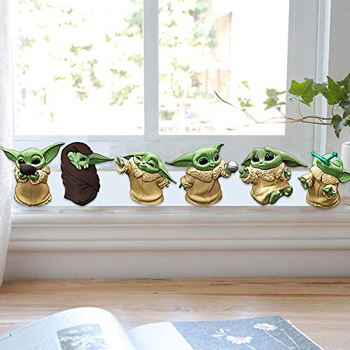 BESTZY Baby Yoda Toy 6 Figuras de Peluche para Bebé Baby Yoda Doll Figure Modelo de Acción para la Oficina o Los Niños