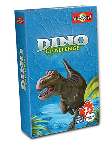 Bioviva- Juego de cartas Dino Challenge, Color azul (Asmodee DIN02)