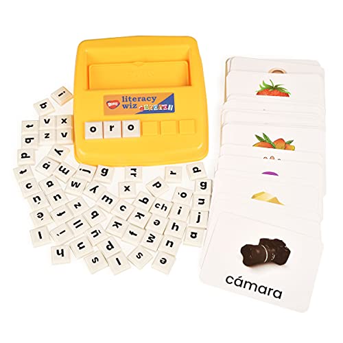 BOHS Juego Divertido de alfabetización en español - Palabras en minúsculas en español - 60 Tarjetas - Juguetes educativos para el Aprendizaje de Idiomas en Preescolar