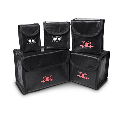 Bolsa de incendio de la batería para DJI FPV Googles V2 Store 2Battery Drone Bolsa protectora a prueba de explosiones sin herramientas, fácil de instalar