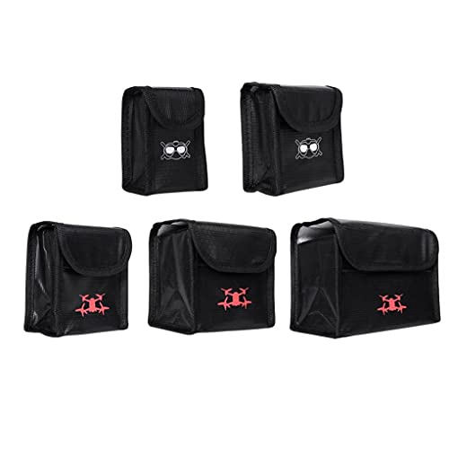 Bolsa de incendio de la batería para DJI FPV Googles V2 Store 2Battery Drone Bolsa protectora a prueba de explosiones sin herramientas, fácil de instalar