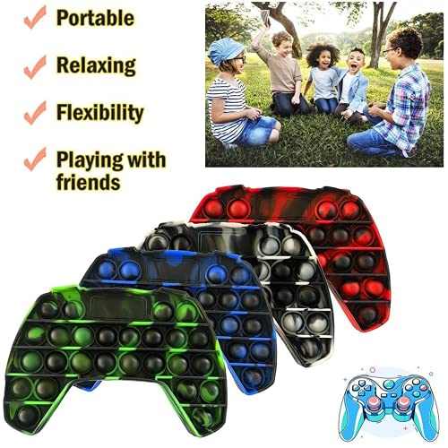 Bpieft Push Pop Fidget Toy Game Controller, Game Controller Shape Silicone Toys, Popper Anxiety Toy, Relieves Stress Game for Kids Adults, Time Killing Leisure Office Travel Home