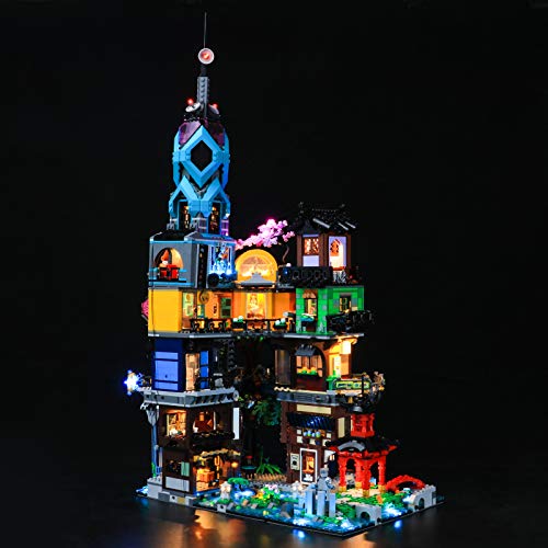 BRIKSMAX Kit de iluminación LED Lego Ninjago Jardines de LA Ciudad Ninjago - Compatible con Lego 71741 Building Blocks Model- No incluir el Conjunto de Lego
