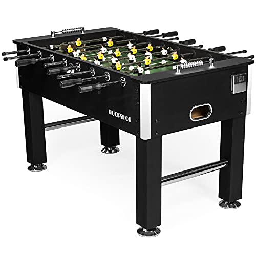 Buckshot Futbolín Negro Woodcounters Mesa De Futbol Incluyendo 2 Bolas - MDF Kabinett - Robusto 60kg - 141 x 77 x 89 cm