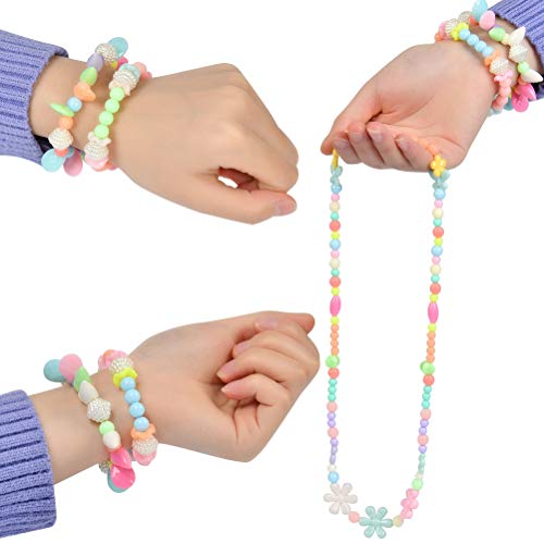 BUYGOO Abalorios Perlas de Resina Acrílica Cuentas Redondas Abalorios Colores Piedras para Pulseras Joyas DIY Manualid para niños