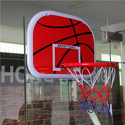 BUYGOO Canasta Baloncesto Infantil Habitacion con Aros Balón y Bomba, Mini Juguetes Deportivos para Interiores y Exteriores
