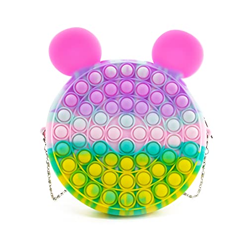 CaLeQi Pop it Push Bubble Bolsa de Hombro, Fidget Sensory Toy Bag Simple Dimple Toy Bag Sensory Bolsas de Hombro Sensoriales, Moda Creativa Diagonal Bolsa Juguetes de Mano