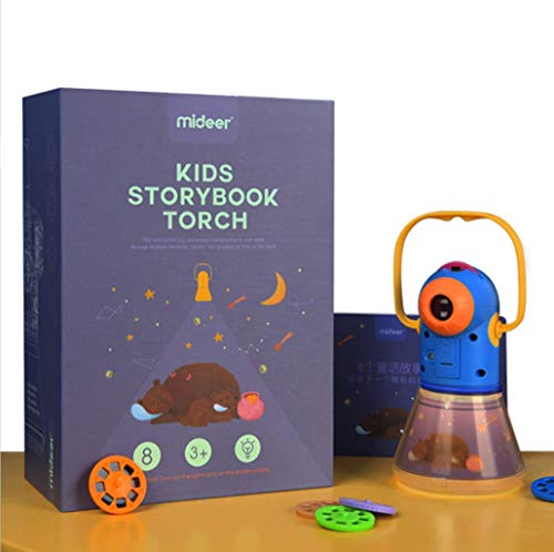 Calistouk Lámpara de proyección proyector de Historia multifunción niños educación temprana Cielo Estrellado luz de sueño Juguete Luminoso