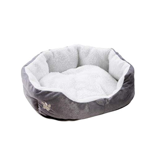 Cama Del Animal Doméstico Gris S Tamaño Suave Del Gato Del Perro Del Amortiguador Con Forro Polar Caliente Del Perrito Del Gatito Dormir De La Cama Del Animal Doméstico Cesta Cama Herramientas