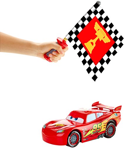 Cars 2- Cars The Movie Rayo Mcqueen Carreras y derrapes, Color Rojo/Negro, (Mattel DPL07)