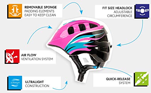 Casco Bicicleta Casco Biciclea Casco Bici Casco de Bicicleta para niños y jóvenes Casco MTB Carretera Ciclismo Skate Bicicleta patineta Patines monopatines MA-2 (M(52-56cm), Bunny)