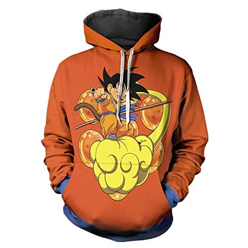 Charous Sudaderas con Capucha de Anime Dragon Ball Cosplay, Nueva Sudadera con Capucha Unisex con Estampado 3D de 2021 Utilizada para Cosplay de Festival o Regalo
