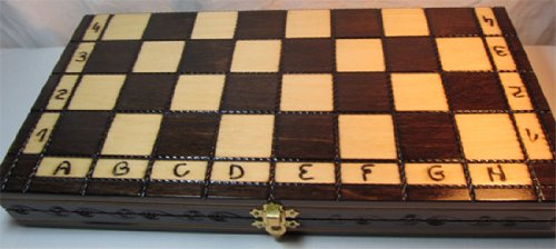 ChessEbook PEARL 34 - Ajedrez de Madera, Tablero de 34 x 34 cm