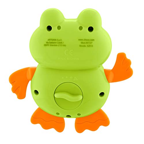 Chicco Nadadora-Juguete de baño para Agua y bañera, salpica al bebé, diseño Rana, Multicolor (00009727000000)